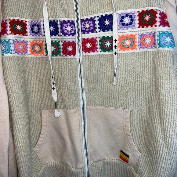 POL Crochet Hoodie | Rainbow Crochet Sweater - Picture 4 of 14